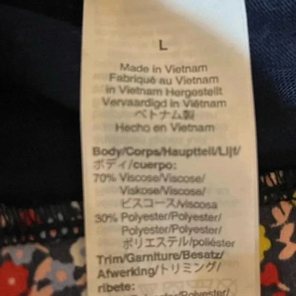 J. Crew Drapey tank top with patterned silky hem large - Picture 10 of 11